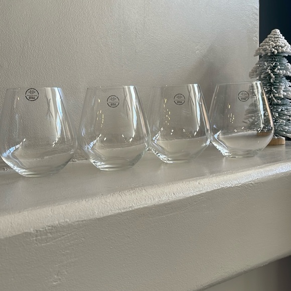Lenox Other - Lenox Crystal Stemless Break Resistant Party Wine Glasses Slovakia NWT